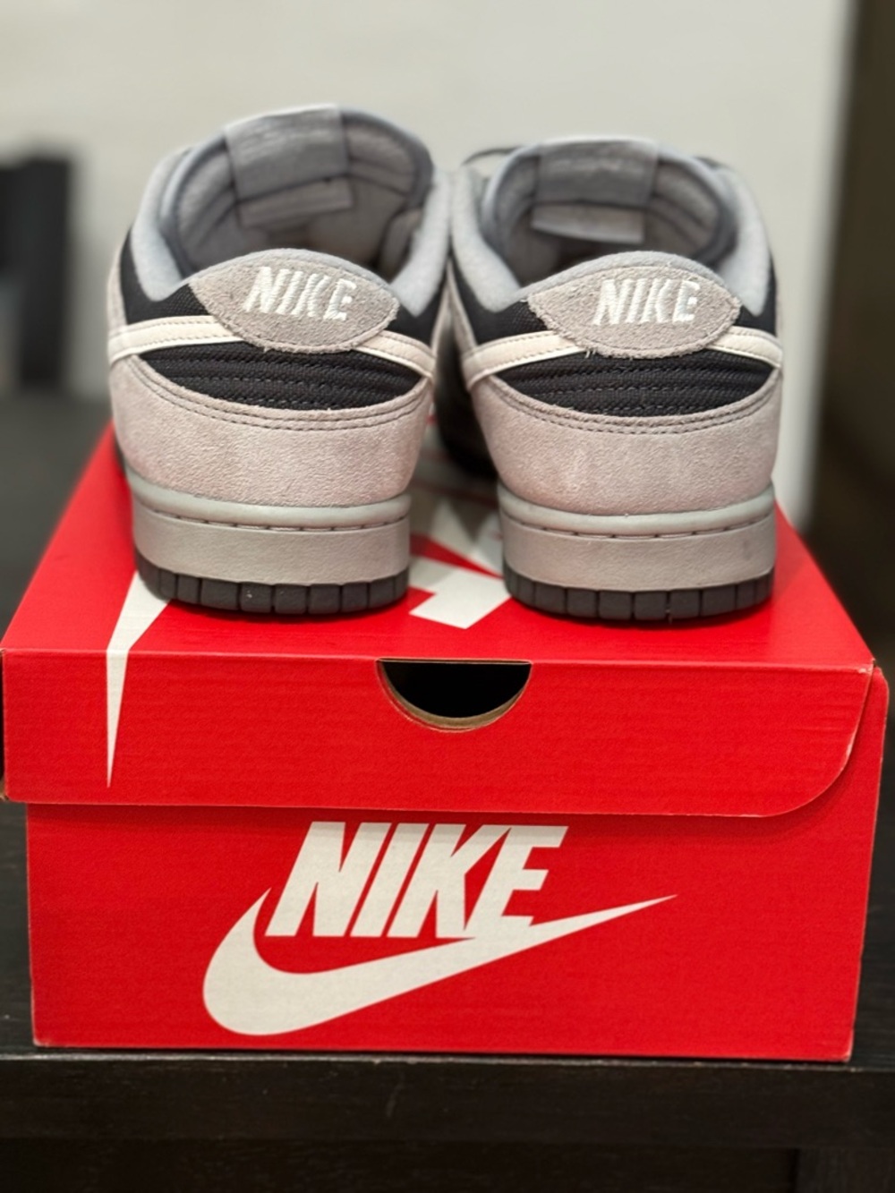 Nike Dunk Men’s Black, Gray & White Low-Top Sneakers - Picture 3 of 5